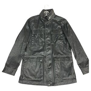 John Varvatos Black Military-Style Field Coat